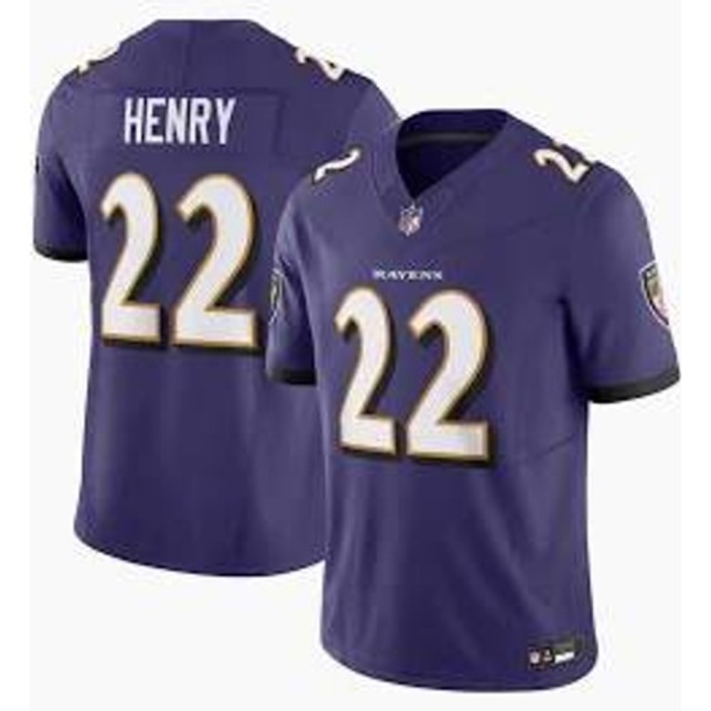 Nike Baltimore Ravens Derrick Henry #22 Men's S Purple Football NFL Jersey New